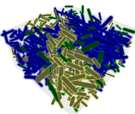 Capsule with Core - 3D percolation simulation geometry